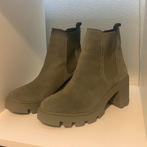 Suede leather boots
